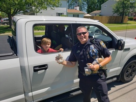Fifth-graders participate in drive-through celebration
